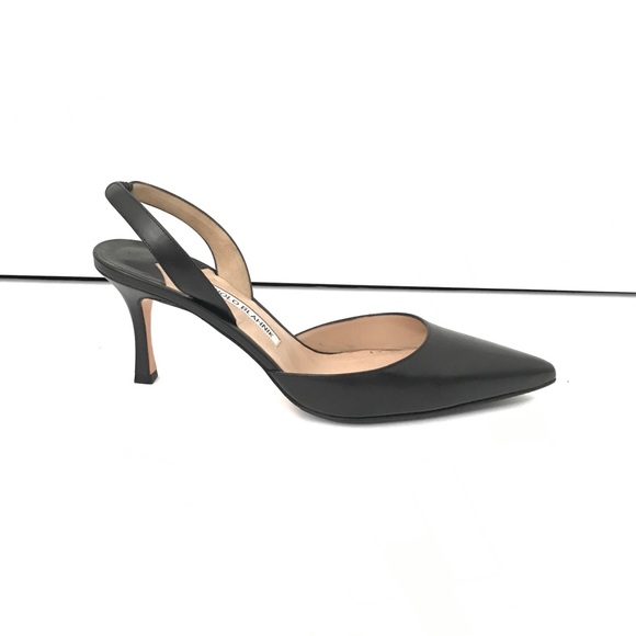 ✨SOLD✨ Manolo Blahnik Carolyne Slingback Leather Pumps - Picture 3 of 10